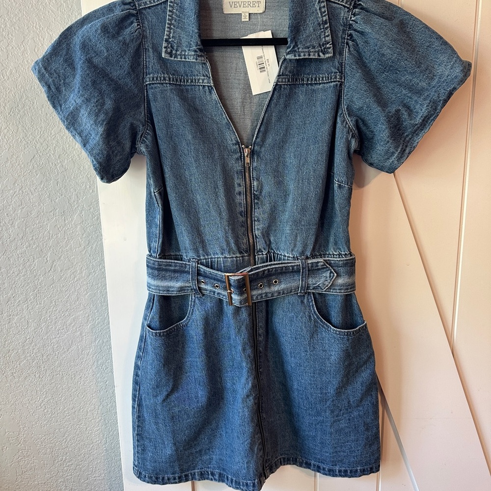 Vervet Women's Denim Mini Dress - Blue